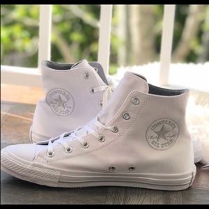 White Hightop Converse